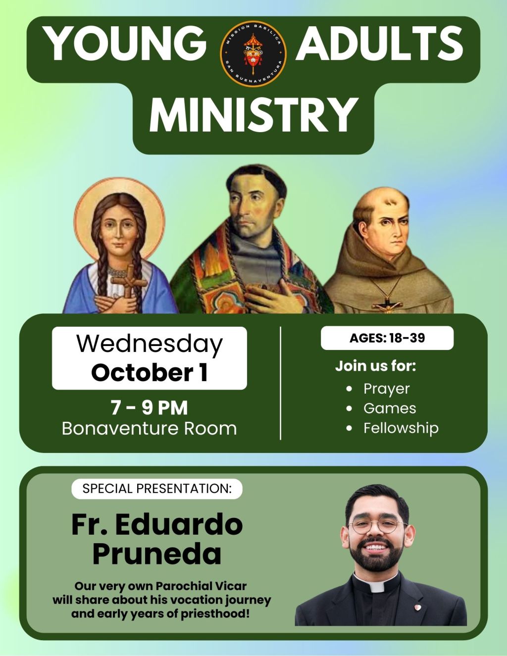 Mission Basilica Young Adult Ministry&nbsp;(10/1/25)